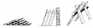 Uncommon methods of stacking timber: Bristol stacking, end racking and cross racking.