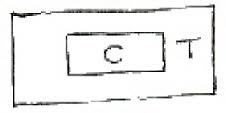 Cross section of timber showing tensile and compressive stresses during drying